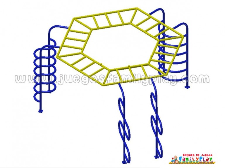 pasamanos modelo hexagonal - Juegos Recreativos Family Play